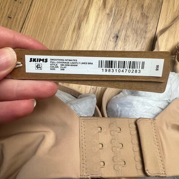 NEW Skims Women's 34B Smoothing Intimates Full Coverage Lightly Lined Bra Clay - Picture 7 of 12